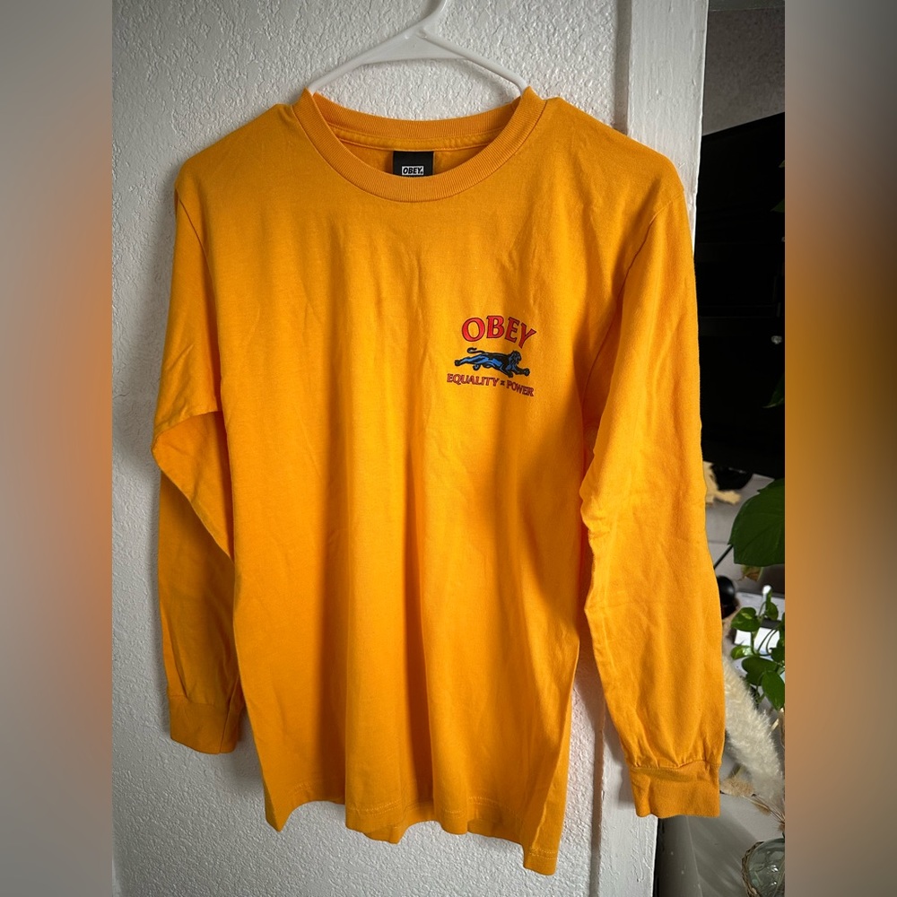 Youth Obey log sleeve t-shirt